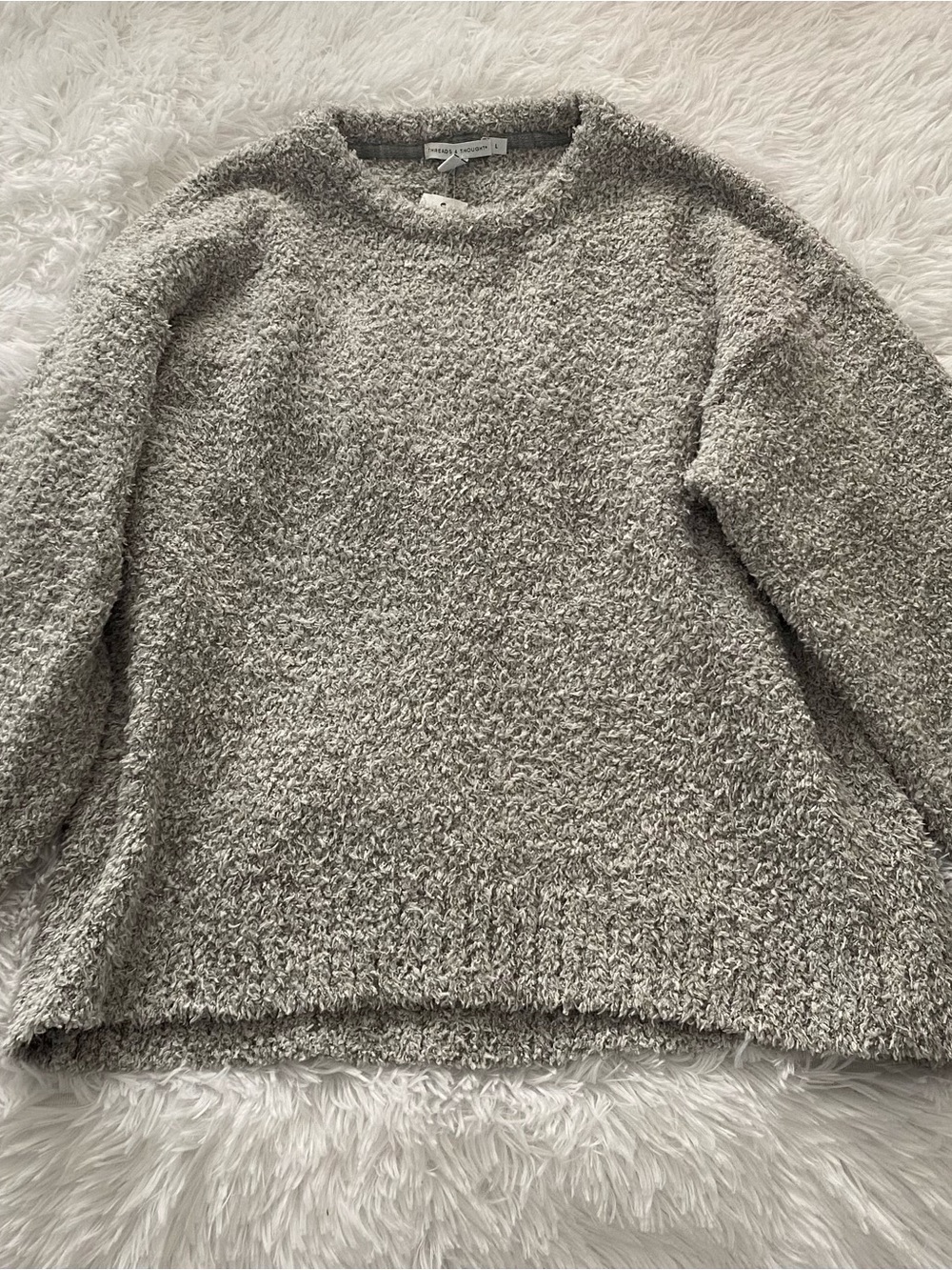 Threads 4 Thought Plush Crewneck Sweater - Light Gray